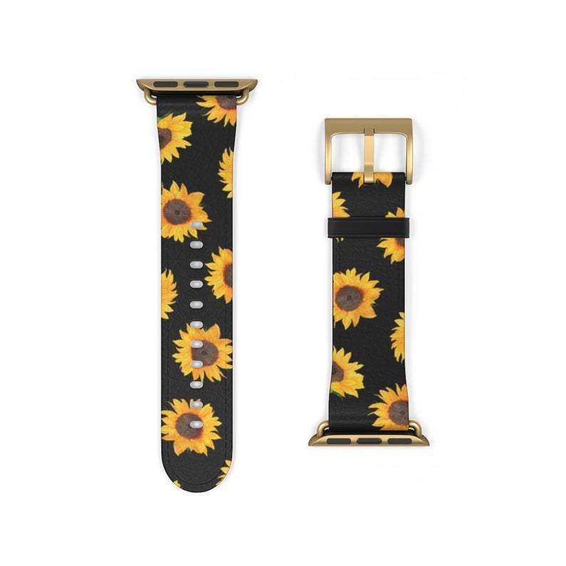 Black Sunflower Apple Watch Band - Image 8