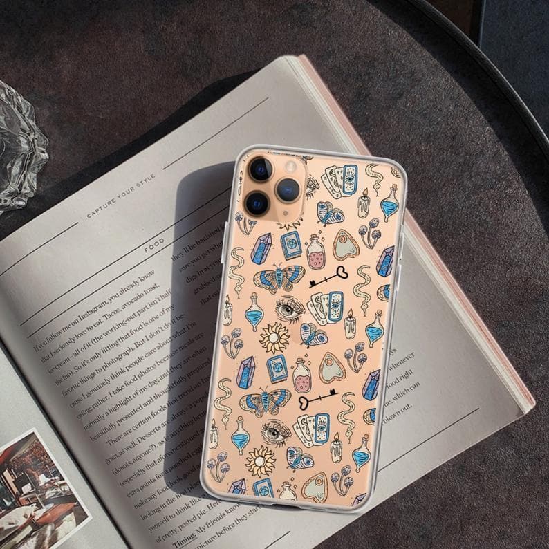 Blue Mystic Elements Clear Phone Case - Image 4