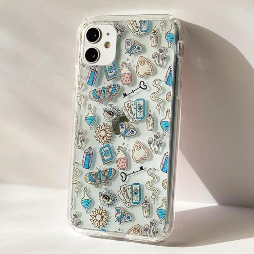 Blue Mystic Elements Clear Phone Case - Image 5