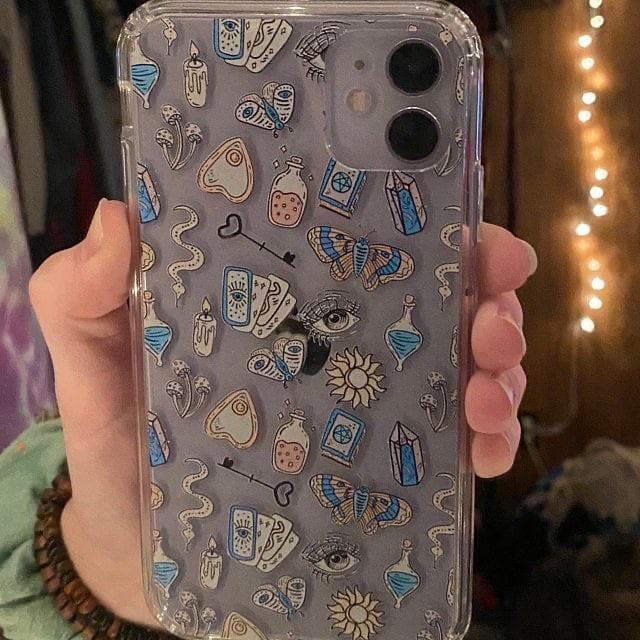 Blue Mystic Elements Clear Phone Case - Image 6