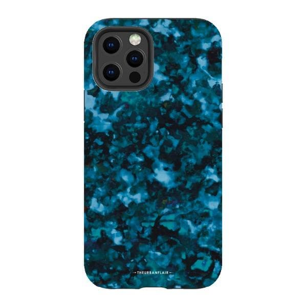 Blue Tortoise Shell Print Tough Phone Case - Image 11