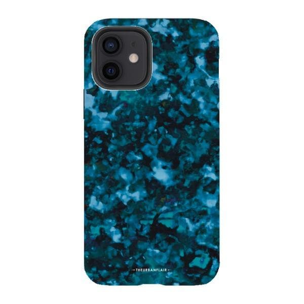 Blue Tortoise Shell Print Tough Phone Case - Image 14