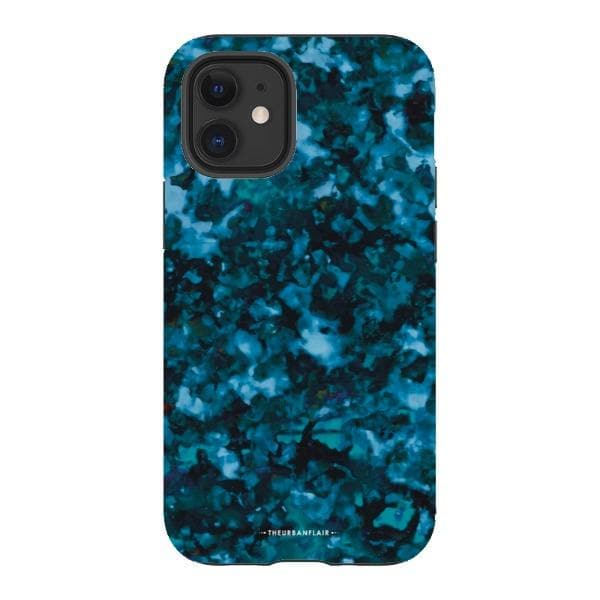 Blue Tortoise Shell Print Tough Phone Case - Image 15