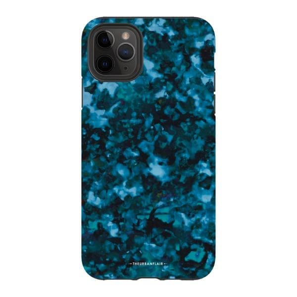 Blue Tortoise Shell Print Tough Phone Case - Image 17