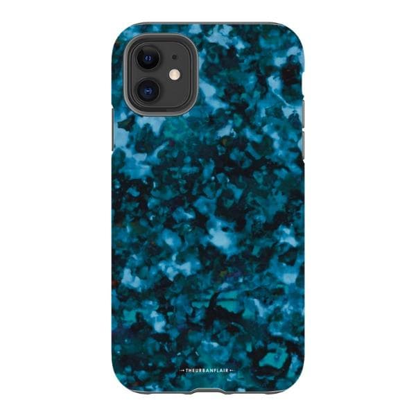 Blue Tortoise Shell Print Tough Phone Case - Image 22