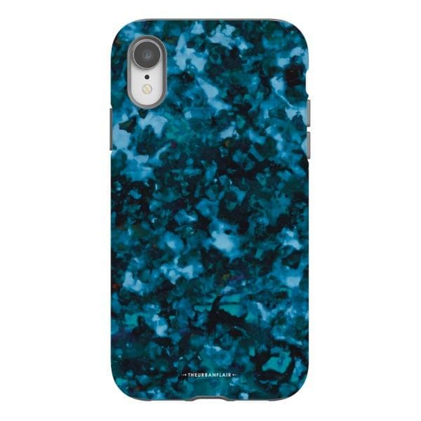Blue Tortoise Shell Print Tough Phone Case - Image 26