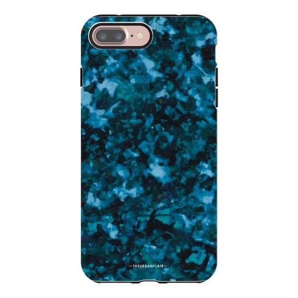 Blue Tortoise Shell Print Tough Phone Case - Image 29