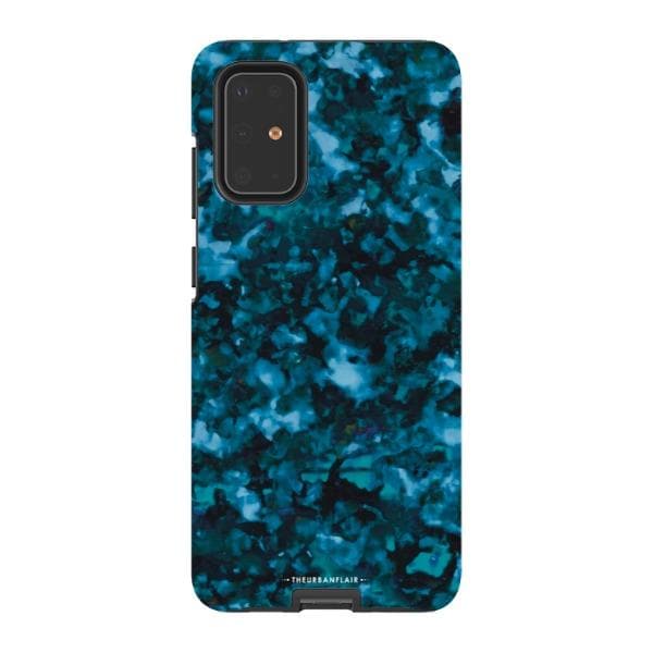 Blue Tortoise Shell Print Tough Phone Case - Image 35
