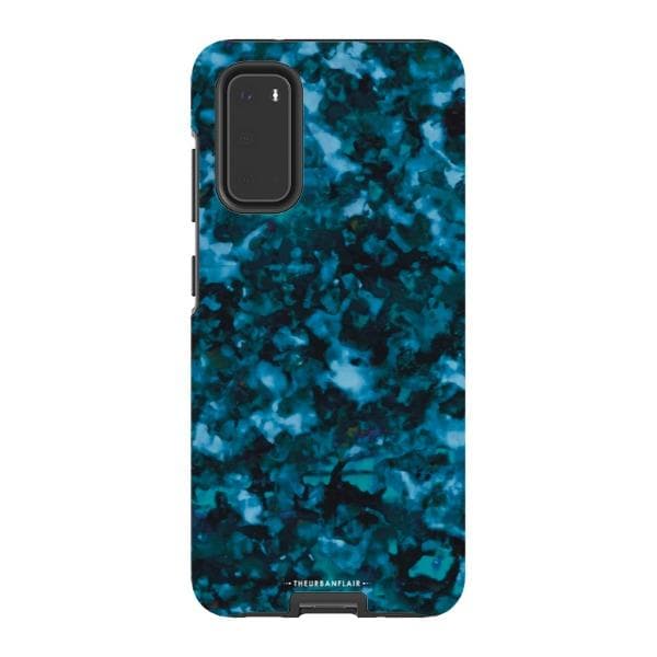 Blue Tortoise Shell Print Tough Phone Case - Image 36