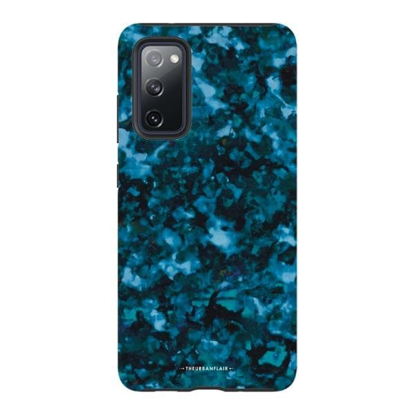 Blue Tortoise Shell Print Tough Phone Case - Image 38