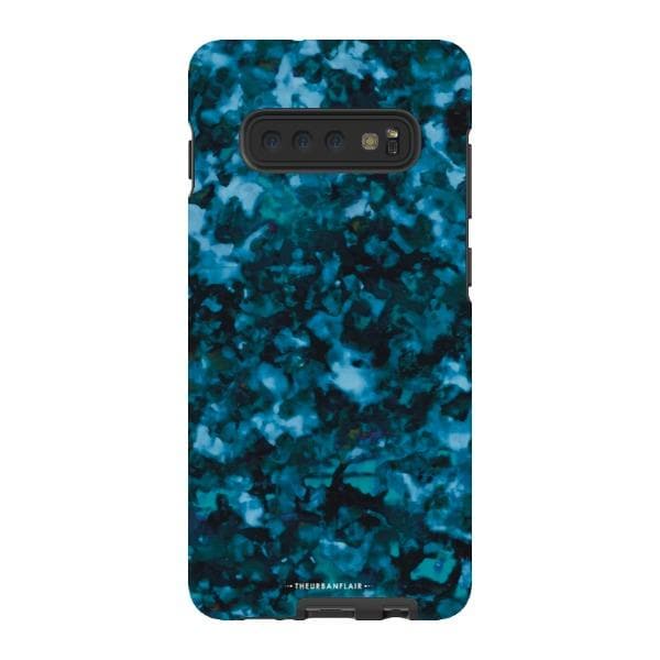 Blue Tortoise Shell Print Tough Phone Case - Image 40