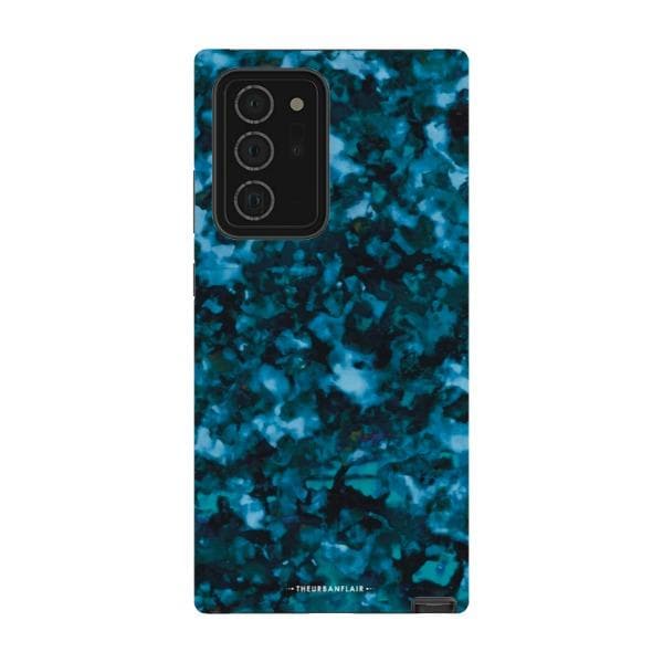 Blue Tortoise Shell Print Tough Phone Case - Image 46