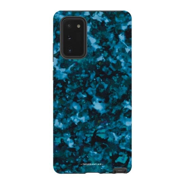 Blue Tortoise Shell Print Tough Phone Case - Image 48