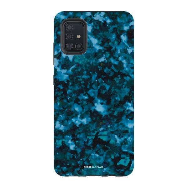 Blue Tortoise Shell Print Tough Phone Case - Image 54