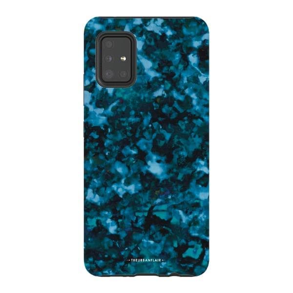 Blue Tortoise Shell Print Tough Phone Case - Image 56