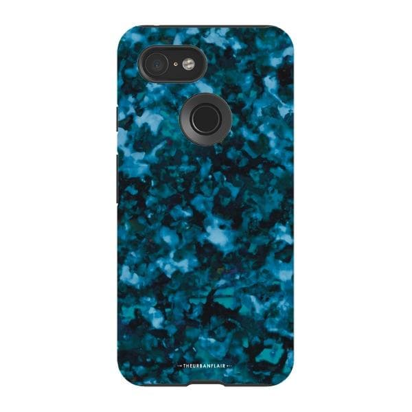 Blue Tortoise Shell Print Tough Phone Case - Image 64