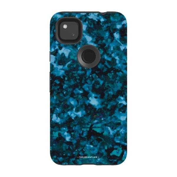 Blue Tortoise Shell Print Tough Phone Case - Image 67