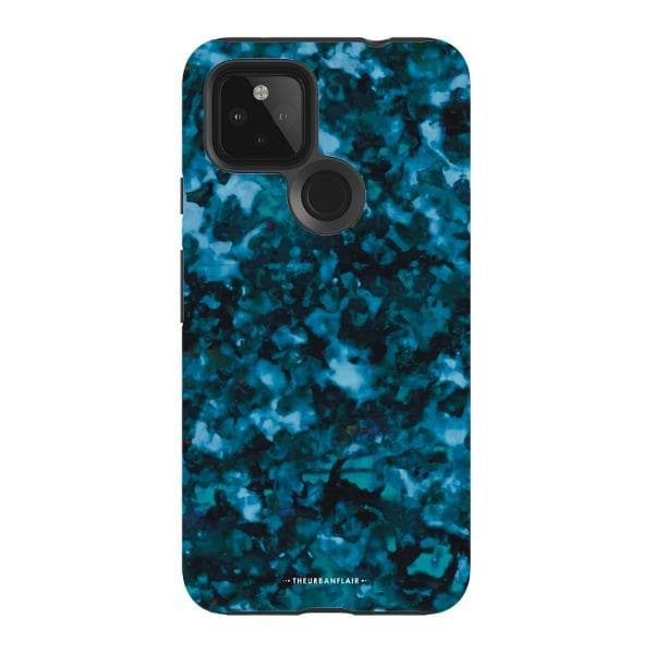 Blue Tortoise Shell Print Tough Phone Case - Image 69