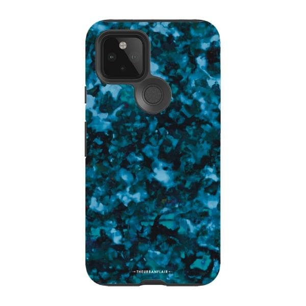 Blue Tortoise Shell Print Tough Phone Case - Image 72
