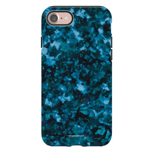 Blue Tortoise Shell Print Tough Phone Case - Image 76