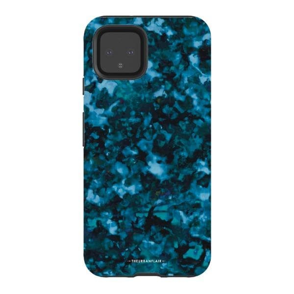 Blue Tortoise Shell Print Tough Phone Case - Image 77