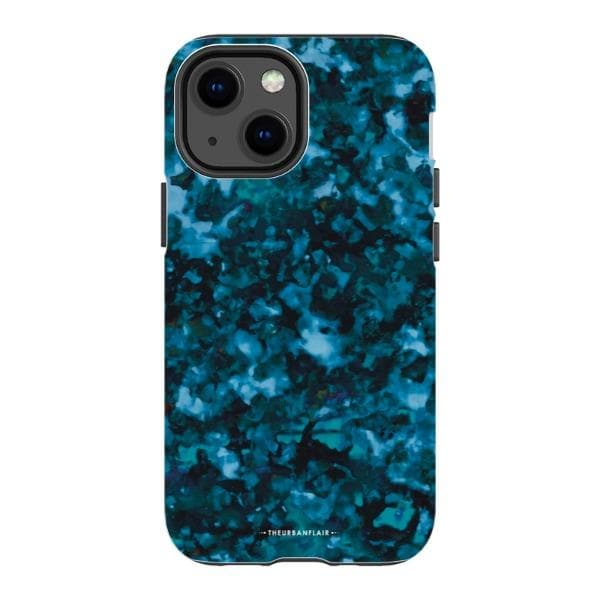 Blue Tortoise Shell Print Tough Phone Case - Image 8