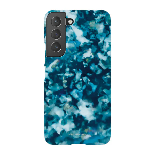Blue Tortoise Shell Print Tough Phone Case - Image 83