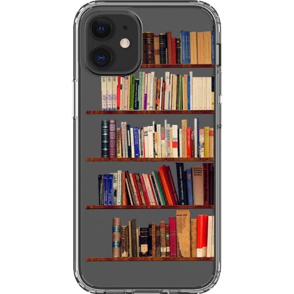 Book Lover's Clear Phone Case - Unique Bookshelf Design for iPhone and Galaxy Devices - Image 11