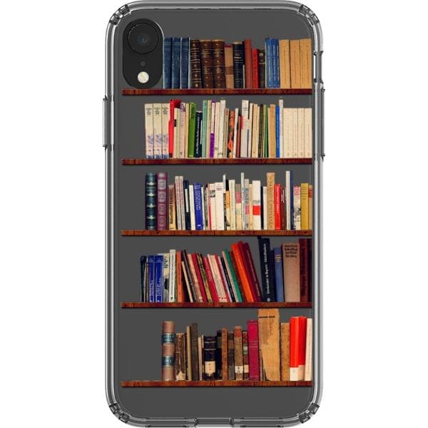 Book Lover's Clear Phone Case - Unique Bookshelf Design for iPhone and Galaxy Devices - Image 12