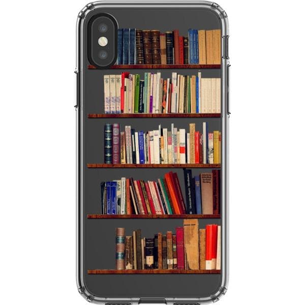 Book Lover's Clear Phone Case - Unique Bookshelf Design for iPhone and Galaxy Devices - Image 14