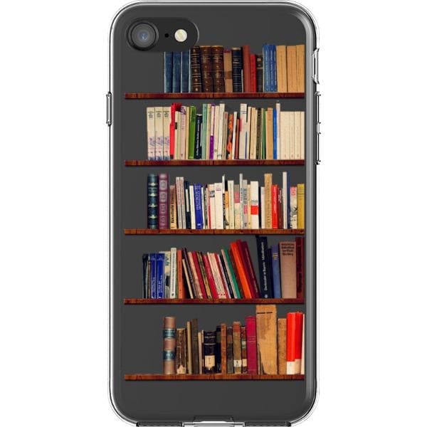 Book Lover's Clear Phone Case - Unique Bookshelf Design for iPhone and Galaxy Devices - Image 16