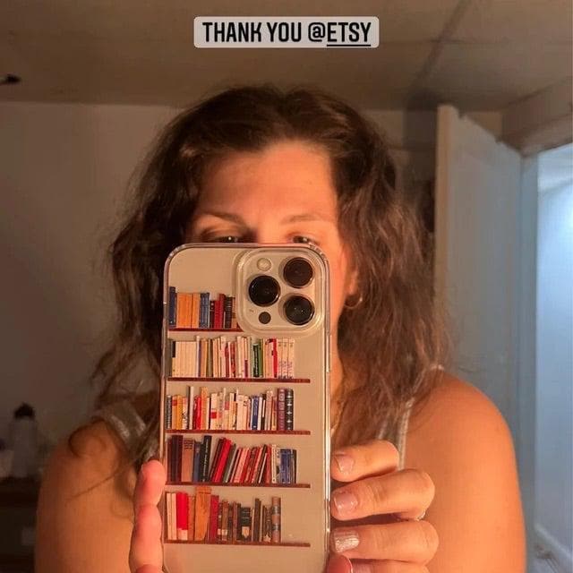 Book Lover's Clear Phone Case - Unique Bookshelf Design for iPhone and Galaxy Devices - Image 24