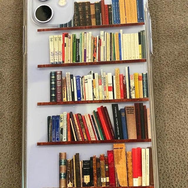 Book Lover's Clear Phone Case - Unique Bookshelf Design for iPhone and Galaxy Devices - Image 28