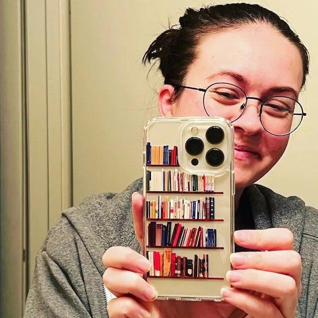 Book Lover's Clear Phone Case - Unique Bookshelf Design for iPhone and Galaxy Devices - Image 31