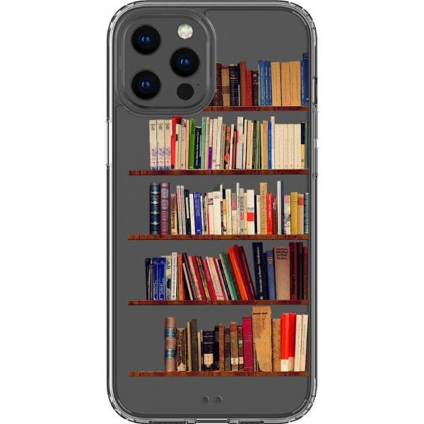 Book Lover's Clear Phone Case - Unique Bookshelf Design for iPhone and Galaxy Devices - Image 5