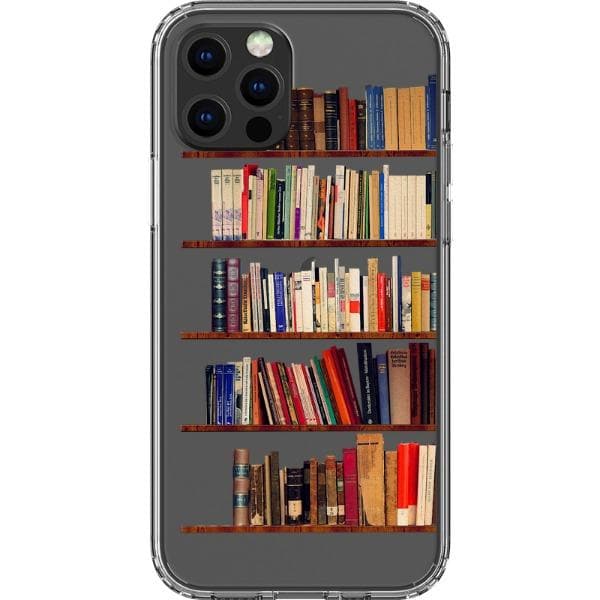 Book Lover's Clear Phone Case - Unique Bookshelf Design for iPhone and Galaxy Devices - Image 6