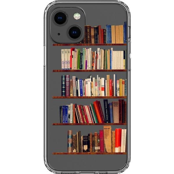 Book Lover's Clear Phone Case - Unique Bookshelf Design for iPhone and Galaxy Devices - Image 7