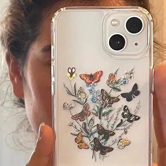 Botany Butterfly Clear Phone Case - Image 10