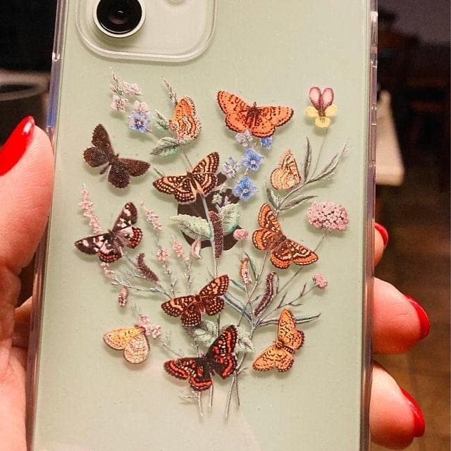 Botany Butterfly Clear Phone Case - Image 9