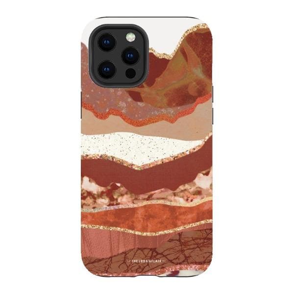 Brick Abstract Layered Mountains Print Tough Phone Case - Image 10