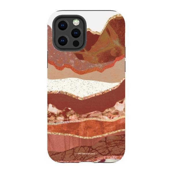 Brick Abstract Layered Mountains Print Tough Phone Case - Image 12