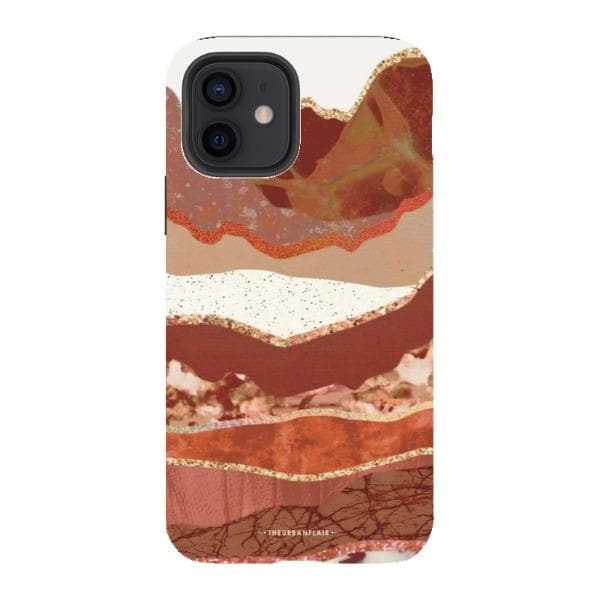 Brick Abstract Layered Mountains Print Tough Phone Case - Image 13