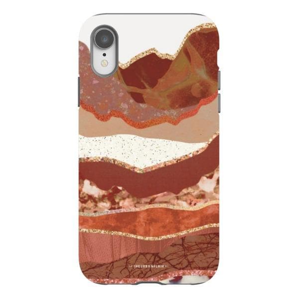 Brick Abstract Layered Mountains Print Tough Phone Case - Image 25