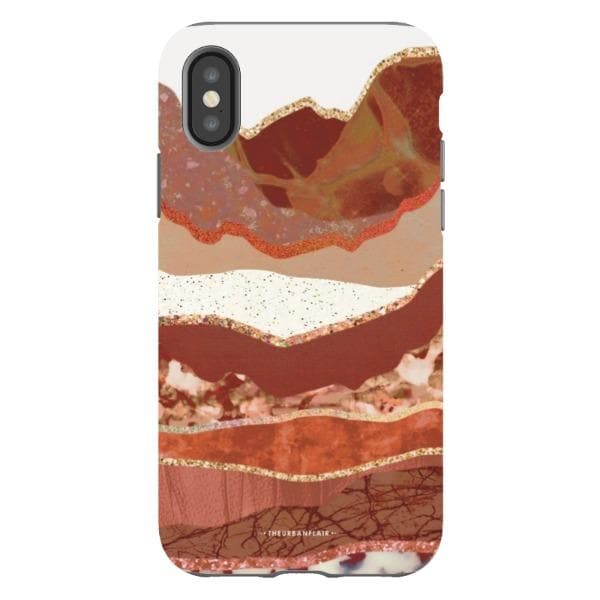 Brick Abstract Layered Mountains Print Tough Phone Case - Image 27