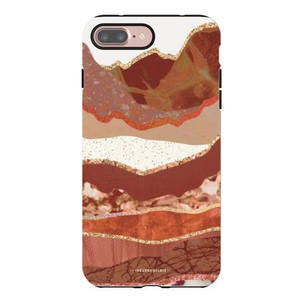 Brick Abstract Layered Mountains Print Tough Phone Case - Image 29