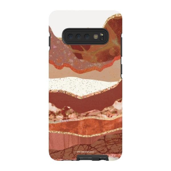 Brick Abstract Layered Mountains Print Tough Phone Case - Image 40