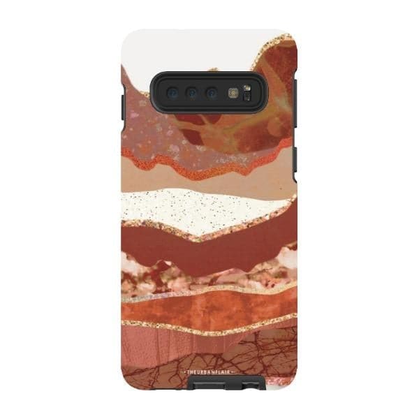 Brick Abstract Layered Mountains Print Tough Phone Case - Image 43