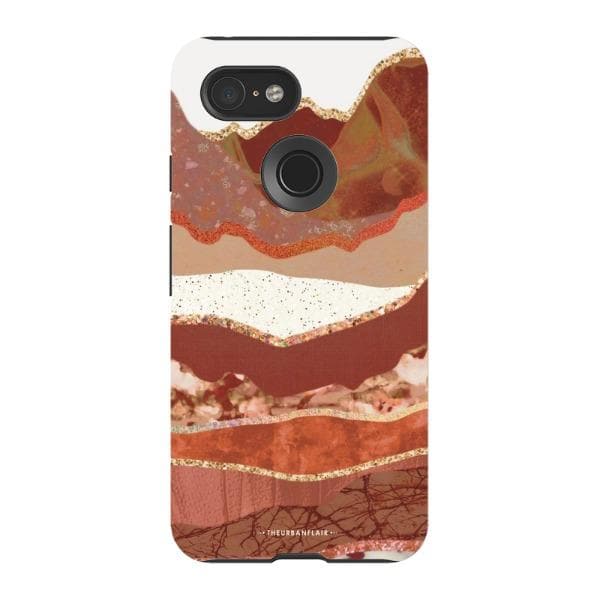 Brick Abstract Layered Mountains Print Tough Phone Case - Image 64