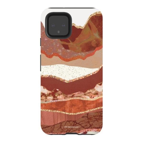 Brick Abstract Layered Mountains Print Tough Phone Case - Image 65