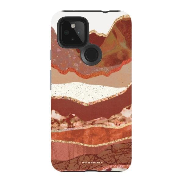 Brick Abstract Layered Mountains Print Tough Phone Case - Image 69